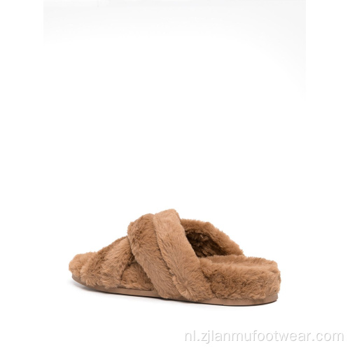 Pluisschuif dames schapenvacht slippers